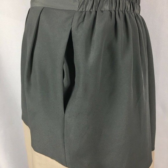 **3/$20** - BCBG High Low Color-Block Silk Skirt - Sz XS - Picture 7 of 9